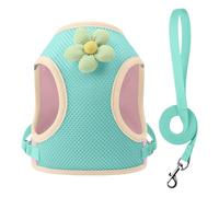 Harnais pour Chiot - Harnais de Poitrine Réfléchissant - Accessoires Respirables pour Animaux avec Bretelles à Dessins Animés pour Randonnée Voyage Ville Plage Parc Extérieur Usage Quotidien