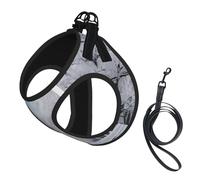 Harnais pour Chiots avec Motif Neige dans Le Parc, Ajustable, avec Clips pour Laisse et Harnais d'éducation.