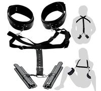 Harnais Pour Cuisses Master Series Avec Manchons Pour Poignets, Noir (AE801)