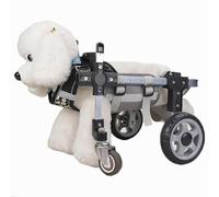 Harnais pour fauteuil roulant pour chien - Support arrière pour chien - En aluminium - 2 roues - Réglable - Parfait pour la récupération de la jambe arrière