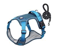 Harnais pour grands chiens avec poignée - Harnais pour animaux de compagnie respirant sans traction Harnais réglable pour chiens | Harnais souple pour tirer le chien, ensemble de collier pour marcher
