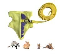 Harnais pour Lapin | Harnais Et Laisse Ajustable Vêtement pour Petit Animal | Vetements Et Accessoires pour Petits Animaux Dont Furets Chinchillas Et Chatons pour Marche Jogging Photos Et Fetes