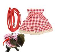 Harnais pour lapins nains, système de portage pour petits animaux de compagnie, vêtements réglables pour petits animaux, avec laisse pour promenades, camping, jardin