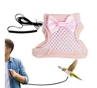 Harnais pour Perroquet avec Corde Respirante Combinaison Anti-Mastication | Gilet Harnais De Vol Extérieur Pour Oiseau pour insépbles, cacatoès, gris d'Afrique, , intérieur, extérieur,