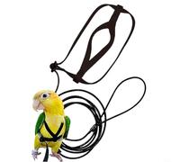 Harnais pour perroquet d'extérieur avec sangle en nylon solide, corde d'entraînement réglable pour voler et faire de l'exercice en toute sécurité, convient pour plusieurs tailles (S)
