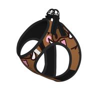 Harnais pour petit animal de compagnie Imprimé sanglier sautant Taille L | Ensemble de laisse de petite taille pour chiot en maille respirante et réfléchissante - Circonférence réglable