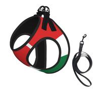 Harnais pour petit animal de compagnie - Petite taille, imprimé drapeau des Seychelles, réglable, pour chats et chiens, parfait pour la promenade en plein air