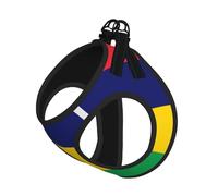 Harnais pour petit animal de compagnie - Petite taille, motif drapeau de l'île Maurice, réglable, pour chats et chiens, parfait pour la promenade en plein air