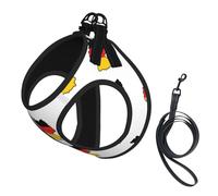 Harnais pour petit chien avec laisse - Motif drapeau allemand - Pour promener facilement les chiens - Pour l'entraînement et la marche