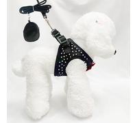 Harnais pour petit chien, harnais chat avec diamants, maille souple