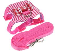 Harnais pour Petits Animaux, Laisse pour Lapin, Ensemble Rose en Denim | Réduit la Traction au Cou, sans Odeur, Doux Peau, pour Photos et Sorties Extérieures