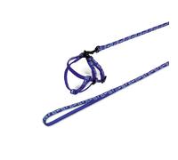 Harnais pour rongeurs en nylon avec laisse Nobby Pet Carrot Bleu 1 m