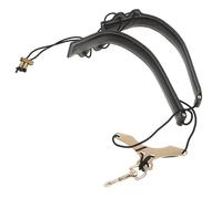 Harnais pour Saxophone Noir, Bandoulière Confortable, Fixation Sûre | Cuir de Vache et Métal, Corde D’escalade, pour Juniors et Professionnels, Soulage la Nuque