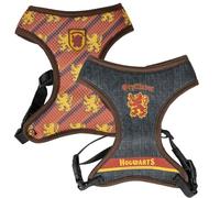 Harnais Premium pour Chiens Harry Potter - Taille S/M - Jaune et Rouge - Harnais Anti-Traction et réglable pour Dressage - 100% Polyester