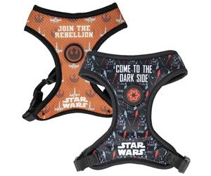 Harnais Premium pour Chiens Star Wars - Taille M/L - Noir et Orange - Harnais Anti-Traction et réglable pour Dressage - 100% Polyester - Produit Original conçu en Espagne