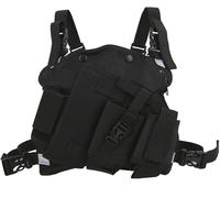 Harnais Radio Bidirectionnel Oblique, Sac De Poitrine Réglable pour Talkie-walkie, Appareil De Poitrine Radio, Léger pour Hôpitaux Militaires, Restaurants