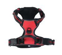 Harnais réfléchissant anti-traction pour chiens - Harnais tactique de style gilet pour grandes races (rouge, XL)