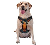 Harnais réfléchissant et réglable avec boucles à dégagement rapide pour chiens de petite, moyenne et grande taille, broderie Phoenix