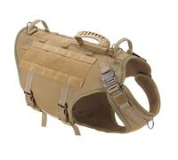 Harnais Réfléchissant Extérieur pour Chien, Entraînement De Camping, Chasse, Harnais pour Chien De Travail, Gilet Militaire Tactique Réglable pour Animaux De Compagnie, Harnais Tactique Militaire