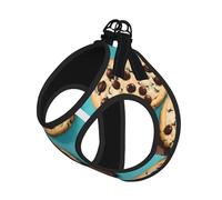 Harnais réfléchissant pour chien avec imprimé biscuits et pépites de chocolat