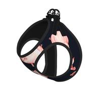 Harnais réfléchissant pour chien avec imprimé cochon rouge de petite taille pour l'extérieur et la promenade du chien