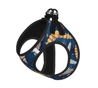 Harnais réfléchissant pour chien avec motif étoile de mer et coquillages, harnais pour chiot, pour la marche et le dressage
