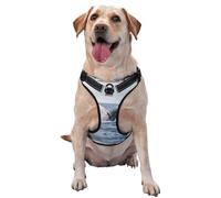 Harnais réfléchissant pour chien imprimé baleine au-dessus de l'eau de mer avec 2 boucles à dégagement rapide, 4 tailles XL, idéal pour les promenades et les randonnées en plein air