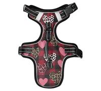 Harnais réfléchissant pour chien motif léopard, cœurs, rouge, pour Boston Terrier, randonnée, gilet extensible pour chiens, grand chalecos para Perros