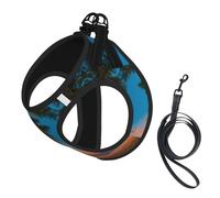 Harnais réfléchissant pour chien Motif palmier hawaïen coucher de soleil