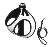 Harnais réfléchissant réglable pour chien, harnais de promenade respirant avec accessoires, laisse, arbre en fleurs de cerisier, antidérapant, anti-fuite, gilet pour chiot, chat, S