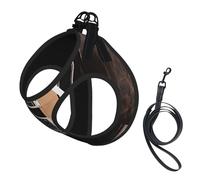 Harnais réfléchissant réglable pour chien, harnais de promenade respirant avec accessoires, laisse, guitare musicale, antidérapant, anti-fuite, harnais pour chiot, chat, S