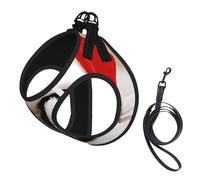 Harnais réfléchissant réglable pour chien, harnais de promenade respirant avec accessoires, laisse, imprimé cochon d'Inde, sûr, antidérapant, anti-fuite, gilet pour chiot, chat, S