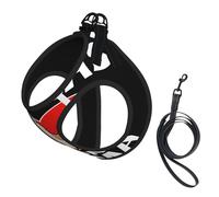 Harnais réfléchissant réglable pour chien, harnais de promenade respirant avec accessoires, laisse, imprimé « I Love Alpagas », antidérapant, anti-fuite, gilet pour chiot, chat, taille M