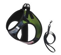 Harnais réfléchissant réglable pour chien, harnais de promenade respirant avec accessoires, laisse, impression papier peint, antidérapant, anti-fuite, gilet pour chiot, chat, S