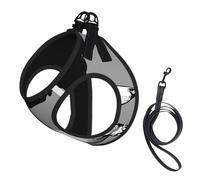 Harnais réfléchissant réglable pour chien, harnais de promenade respirant avec accessoires, laisse, imprimé teckel, sûr, antidérapant, anti-fuite, gilet pour chiot, chat, taille M