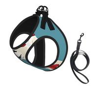 Harnais réfléchissant réglable pour chien, harnais de promenade respirant avec accessoires, laisse, motif lama dans une écharpe, sûr, antidérapant, anti-fuite, gilet pour chiot, chat, taille M