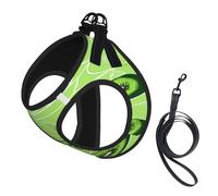 Harnais réfléchissant réglable pour chien, harnais de promenade respirant avec accessoires, laisse, oiseau kiwi, mignon, sûr, antidérapant, anti-fuite, harnais pour chiot, chat, taille M