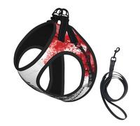 Harnais réfléchissant réglable pour chien, harnais de promenade respirant avec accessoires, laisse, paris, sûr, antidérapant, anti-fuite, harnais pour chiot, chat, taille L