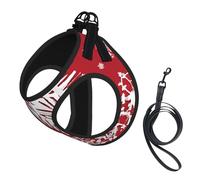 Harnais réfléchissant réglable pour chien, harnais de promenade respirant pour animal domestique avec accessoires, laisse, point à paillettes, antidérapant, anti-fuite, harnais pour chiot, chat, S