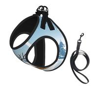 Harnais réfléchissant réglable pour chien, harnais de promenade respirant pour animaux de compagnie avec laisse, joyeux Noël, antidérapant, anti-fuite, harnais pour chiot, chat, taille L