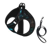 Harnais réfléchissant réglable pour chien, harnais de promenade respirant pour animaux de compagnie avec laisse, motif de jeu vidéo, sûr, antidérapant, anti-fuite, harnais pour chiot, chat, S