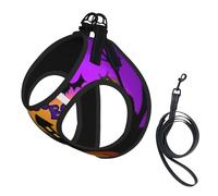 Harnais réglable en maille respirante pour chien de petite et moyenne taille S-L Motif chouette fantôme citrouille Halloween