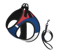 Harnais réglable en maille respirante pour chiens de petite et moyenne taille S-L Motif drapeau de Serbie