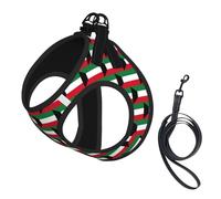 Harnais réglable en maille respirante pour chiens de petite et moyenne taille S-L Motif drapeau du Koweït