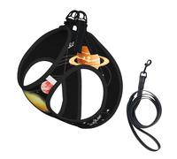 Harnais réglable en maille respirante pour chiens de petite et moyenne taille S-L Motif galaxie Motif planètes étoiles et voie lactée