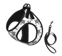 Harnais réglable en maille respirante pour chiens de petite et moyenne taille S-L Motif tortues de mer