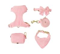 Harnais réglable en velours côtelé avec sac à friandises