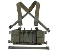 Harnais réglable en X pour Gilet de Torse avec 5,56 Pochettes de Fusil de 9 mm pour Airsoft Shooting Wargame Paintball