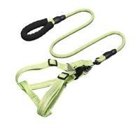 Harnais réglable for Chien, Laisse Pratique for Animaux de Compagnie, Corde Ronde, Confortable, sûr et à la Mode(Green,L)