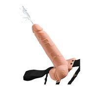 Harnais Réglable Pénis Réaliste avec Balles Éjaculantes 19 Cm